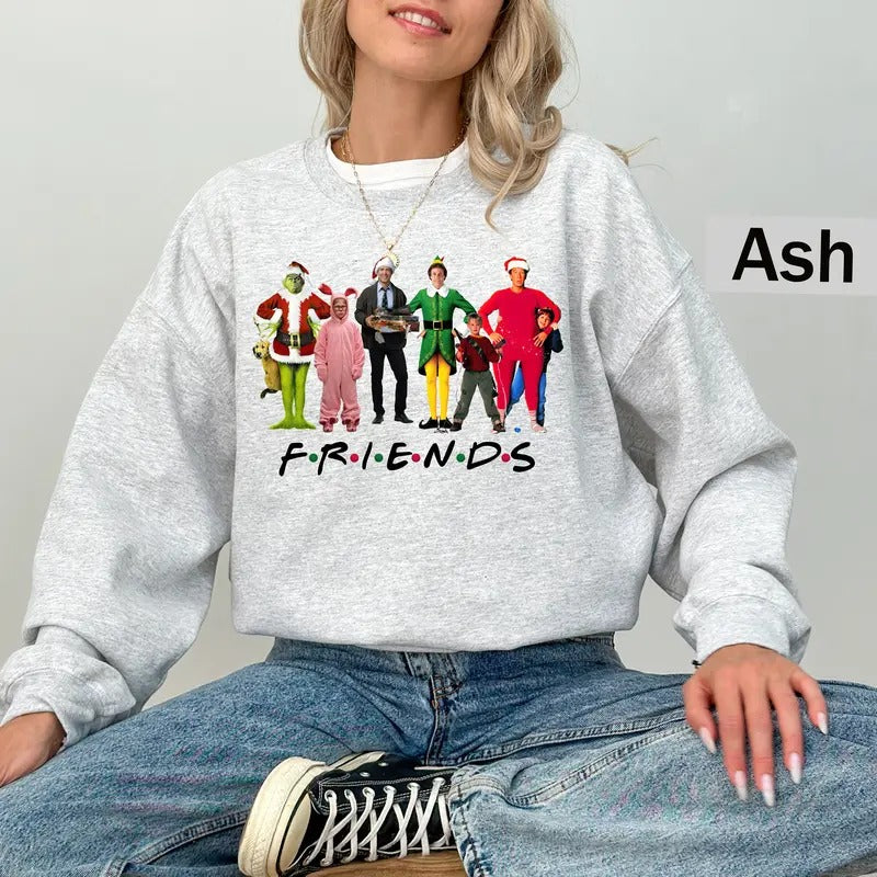 Christmas Friends Sweatshirts, Christmas Movie Tee, Funny Christmas Shirt, Christmas Party Shirt, Gift For, 90's Movie Tee, Christmas Elf