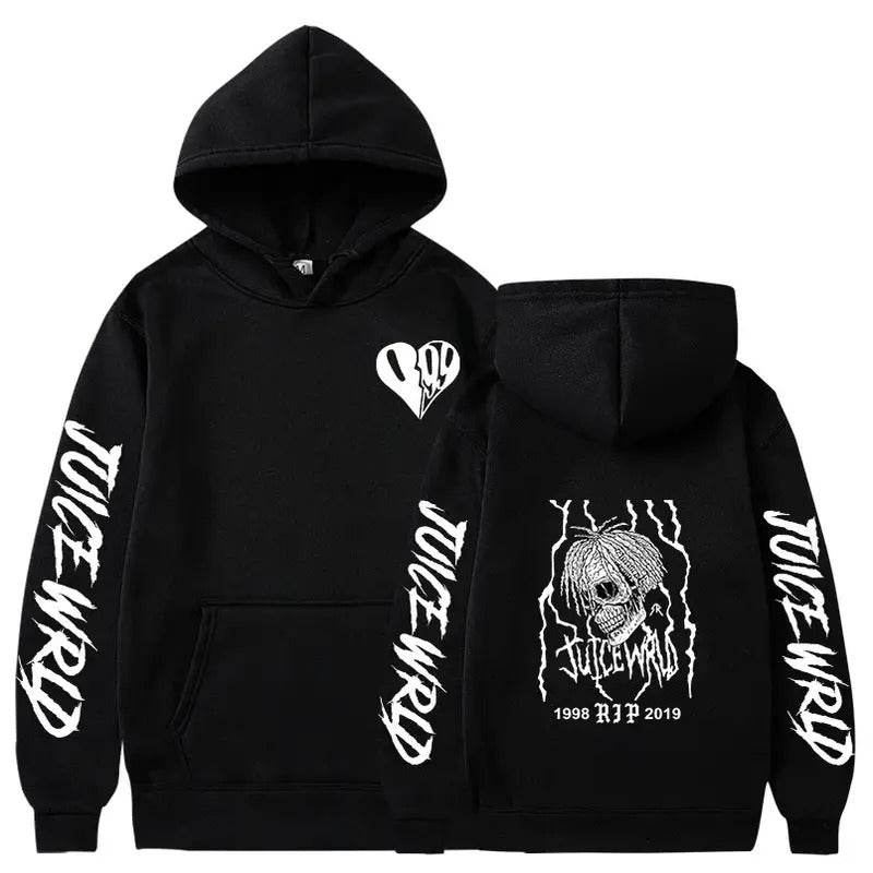 Juice WRLD Men's Hooded Sweatshirt Pullover Casual Harajuku Style Hip Hop Hoodies Fall Winter Long Sleeves Fleece Streetwear, Trending Hoodie, Gift For Him, Gift For Her, Gift For Fans