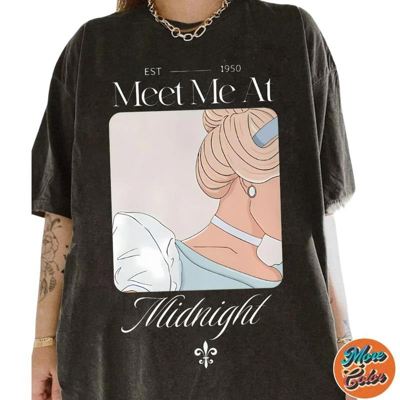 Meet Me At Midnight Shirt, Cotton Unisex T-Shirt, Crew Neck, Size S- 4XL, Menswear Top, Womenswear Top Underwear Streetwear