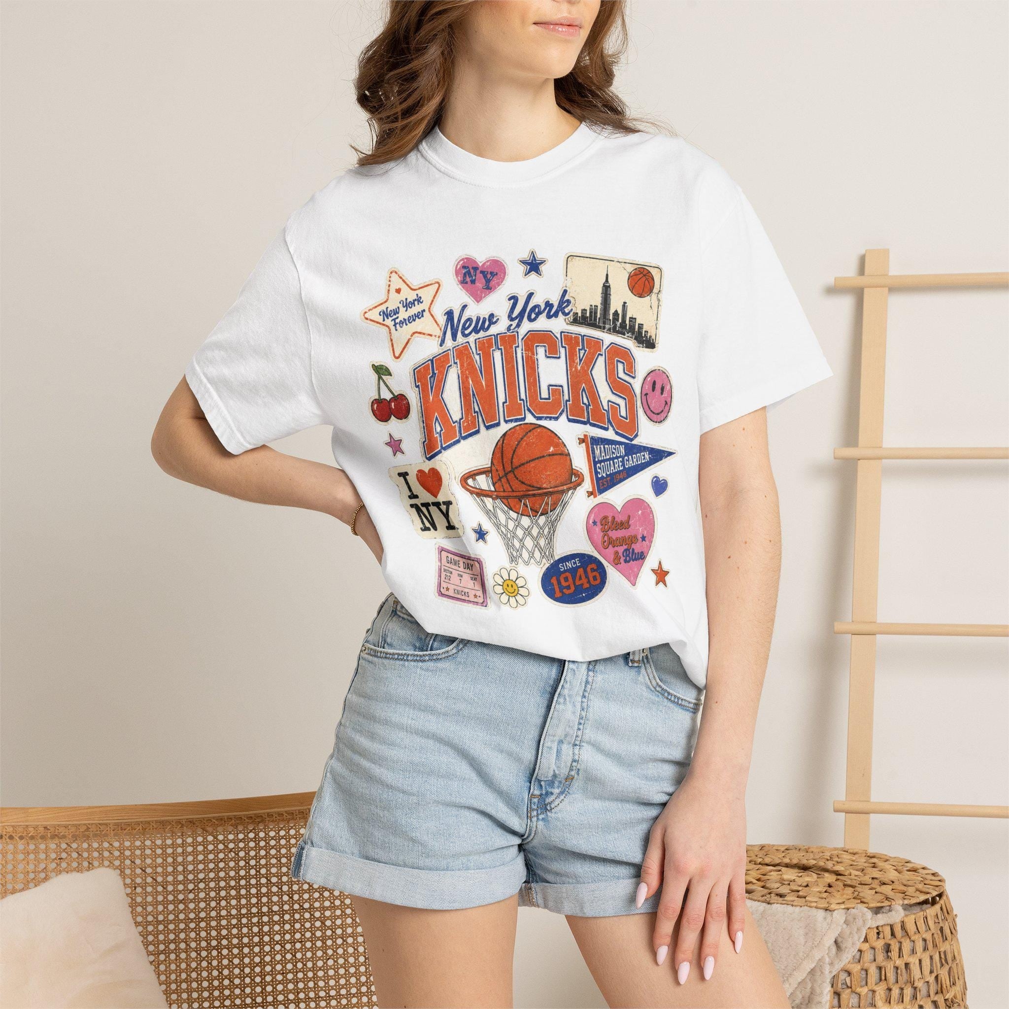 York Knicks Retro Patchwork Basketball Team Unisex T-shirt, Sweatshirt, Hoodie (1)