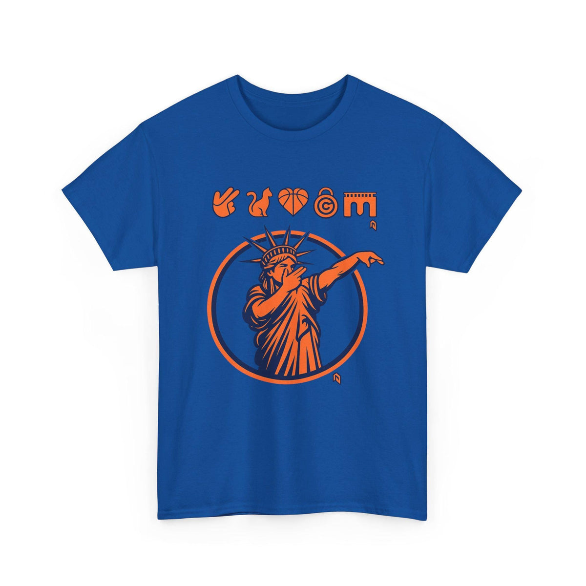 Statue Liberty Dabbing Tee Nyc Liberty Orange Navy Circle Sports Nyc Basketball (1)