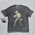 Retro Wolf Man Basketball 90s Basketball Lovers Vintage Vintage 90s Washed Distressed Basketballer (1)
