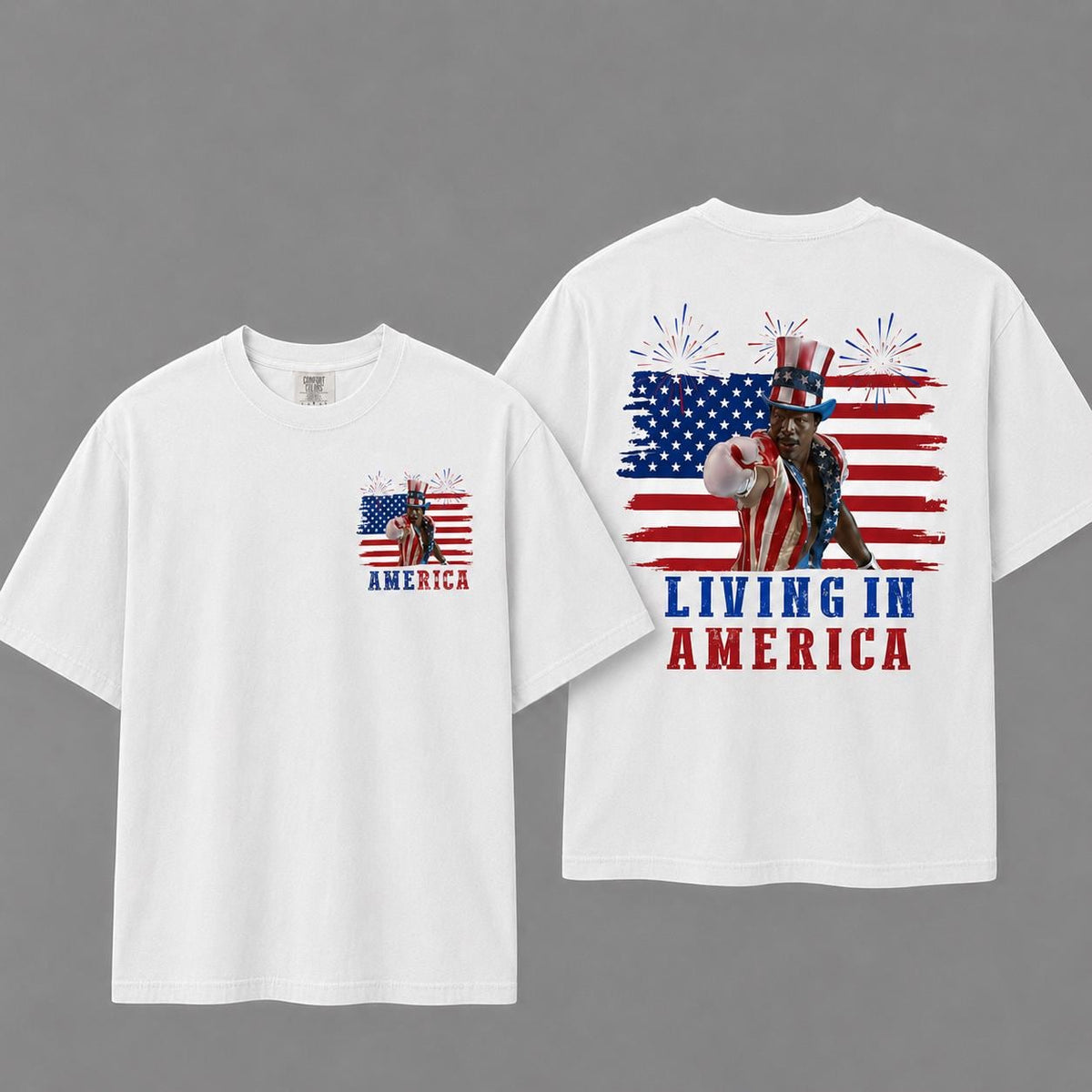 Apollo Creed Living America Comfort Colors Patriotic Boxing Fourth July Vintage America Retro Usa Fighter (1)