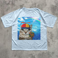 Happy Cat Dreamcore Cats Brainrot Meme Tee Silly Kitten Tee Cat Lover Weird Tees Gen Humor (1)