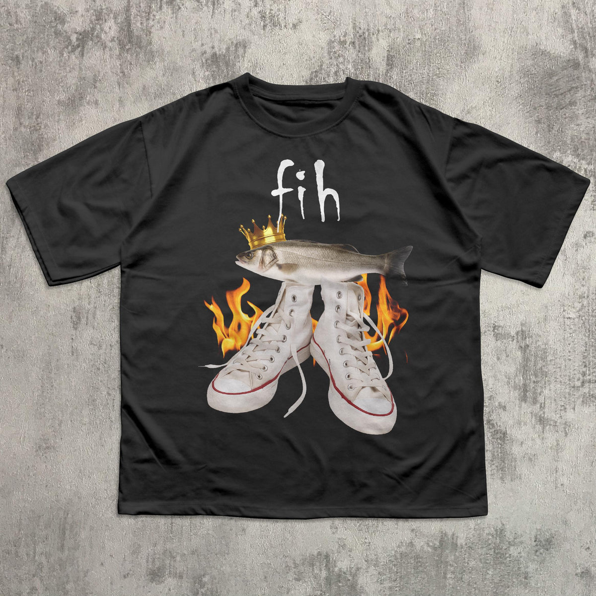 Fih Meme Fish Unhinged Clothes Ironic Tees Stupid Weird Tee Brainro Silly Cringy (1)