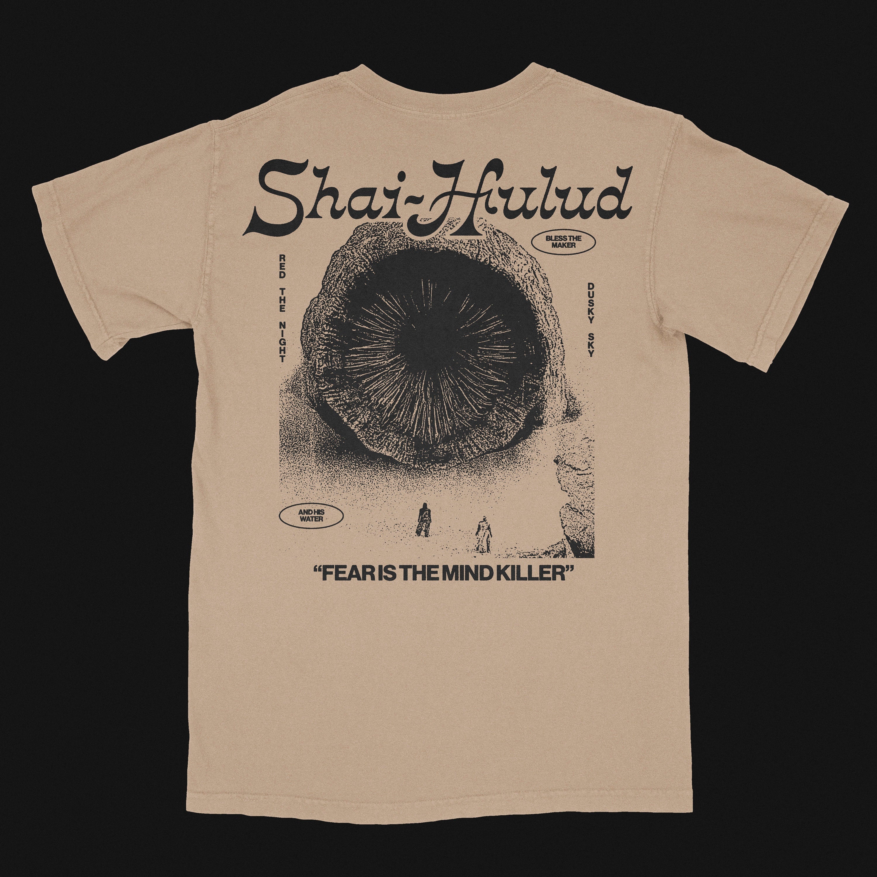 Dune Vintage Sand Tee Gildan 5000 Shai-Hulud Movie Teeshirt Sandworm Retro Arrakis Merch Al Gaib (1)