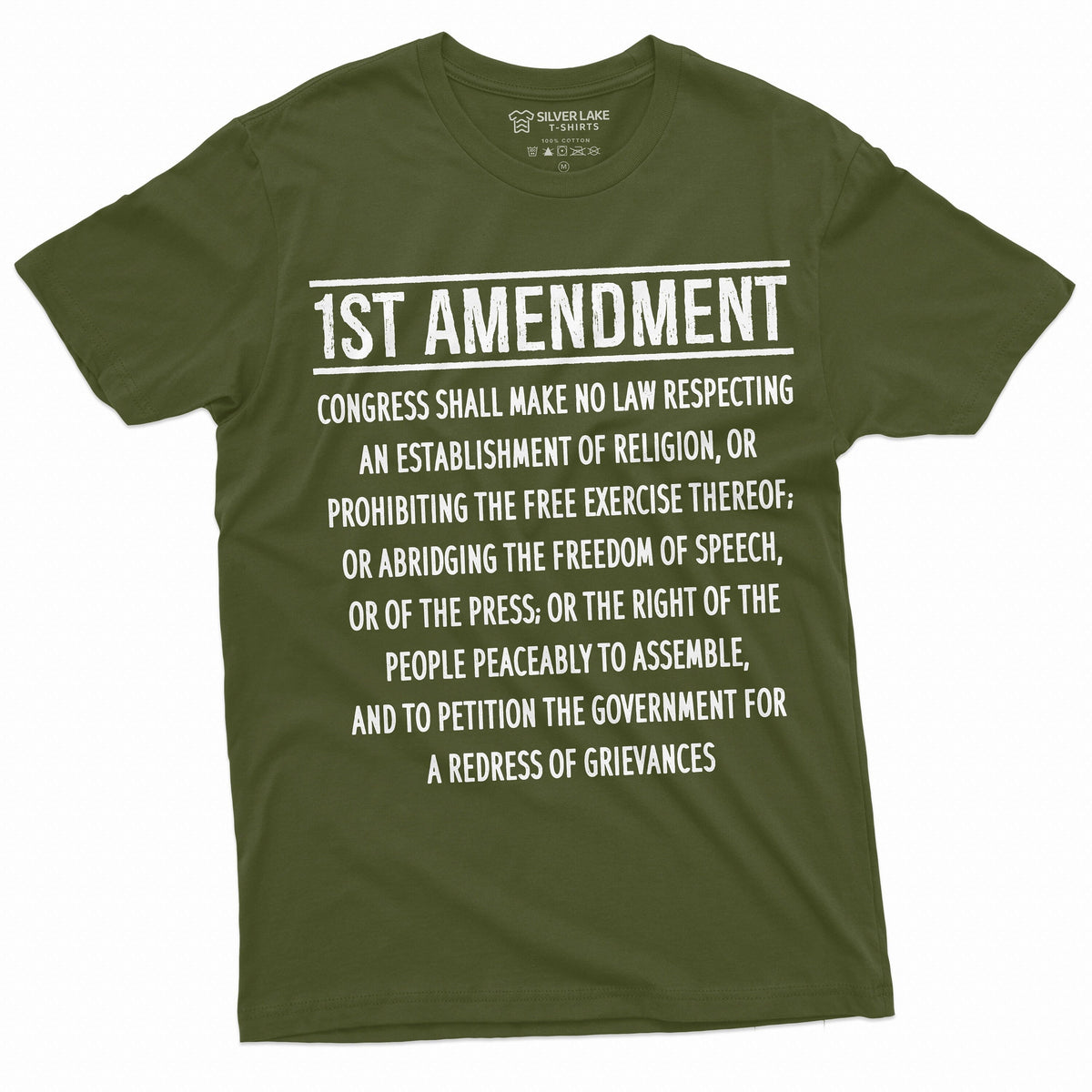 Patriotic Constitution 1st Amendment Freedom Speech Democracy Usa 4th July Tee (1)