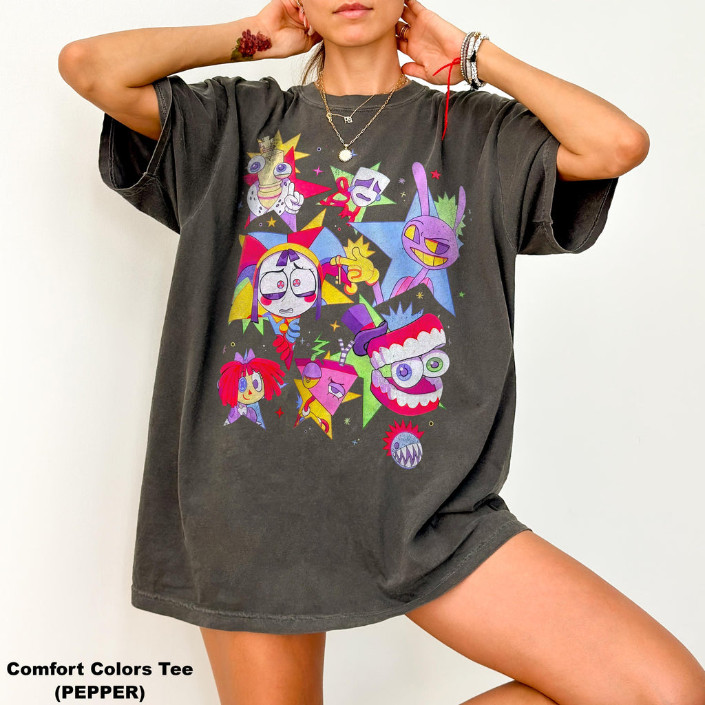 Comfort Colors Digital Circus Tadc Tadc Jax Tee Pomni Gangle Ragatha Caine Bubble Zooble (1)