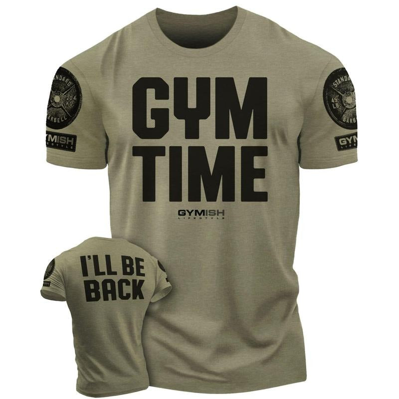 019. GYM TIME - I'll BE BACK Funny Motivational Workout Gym T-Shirt for Men Hoodie, Sweatshirt | HypeDripTees.com