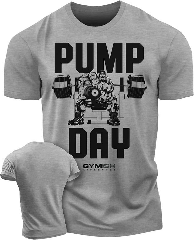 024. Pump Day Funny Motivational Workout Gym T-Shirt for Men Cotton Menswear Hoodie, Sweatshirt | HypeDripTees.com