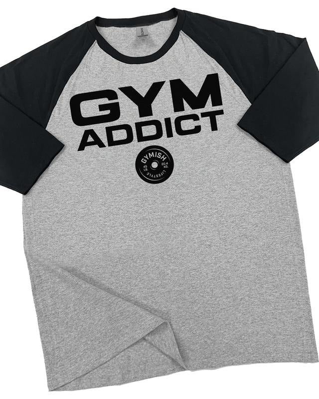 040. RAGLAN IRON-ADDICT Funny Workout Gym T-Shirt for Men Hoodie, Sweatshirt | HypeDripTees.com