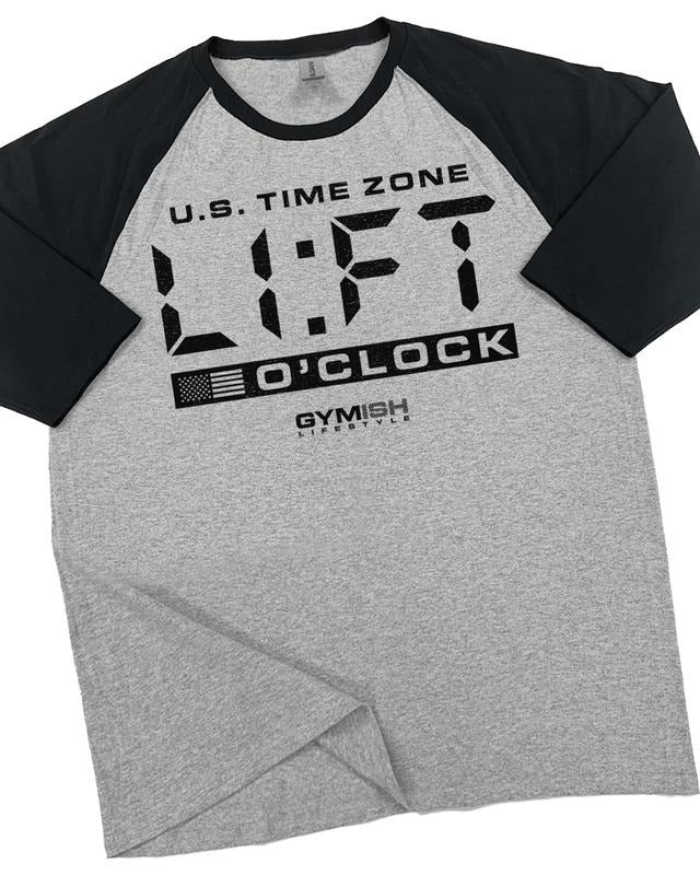 089. RAGLAN LIFT O'Clock Funny Workout Gym T-Shirt for Men Hoodie, Sweatshirt | HypeDripTees.com