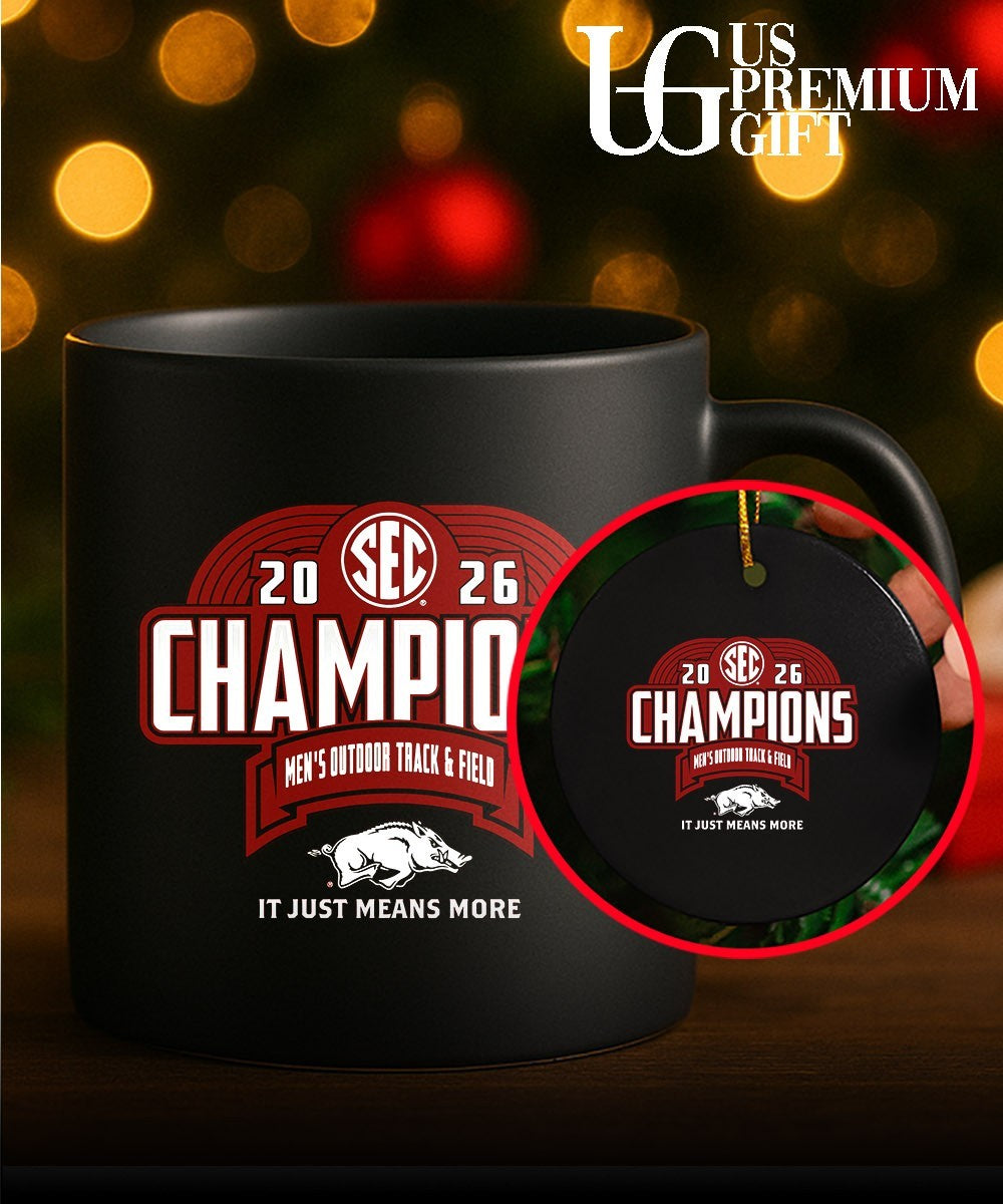Arkansas Razorbacks 2026 SEC Men’s Outdoor Track & Field Champions logo T-shirt
