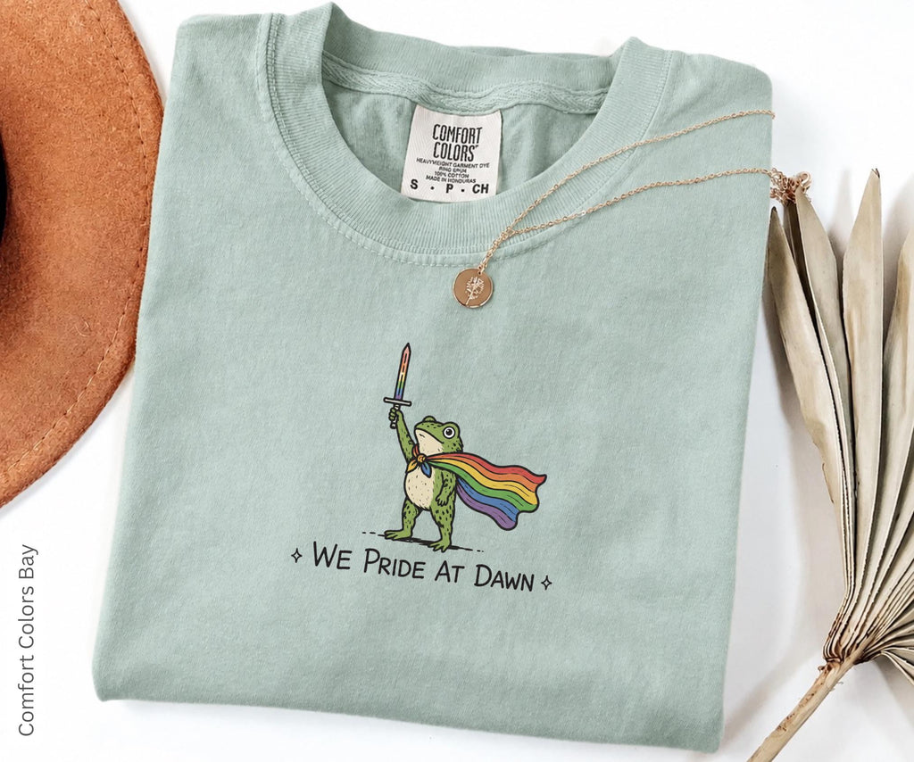 Pride Ride Dawn Frog Flag Comfort Colors Unisex T-shirt, Sweatshirt, Hoodie (2)