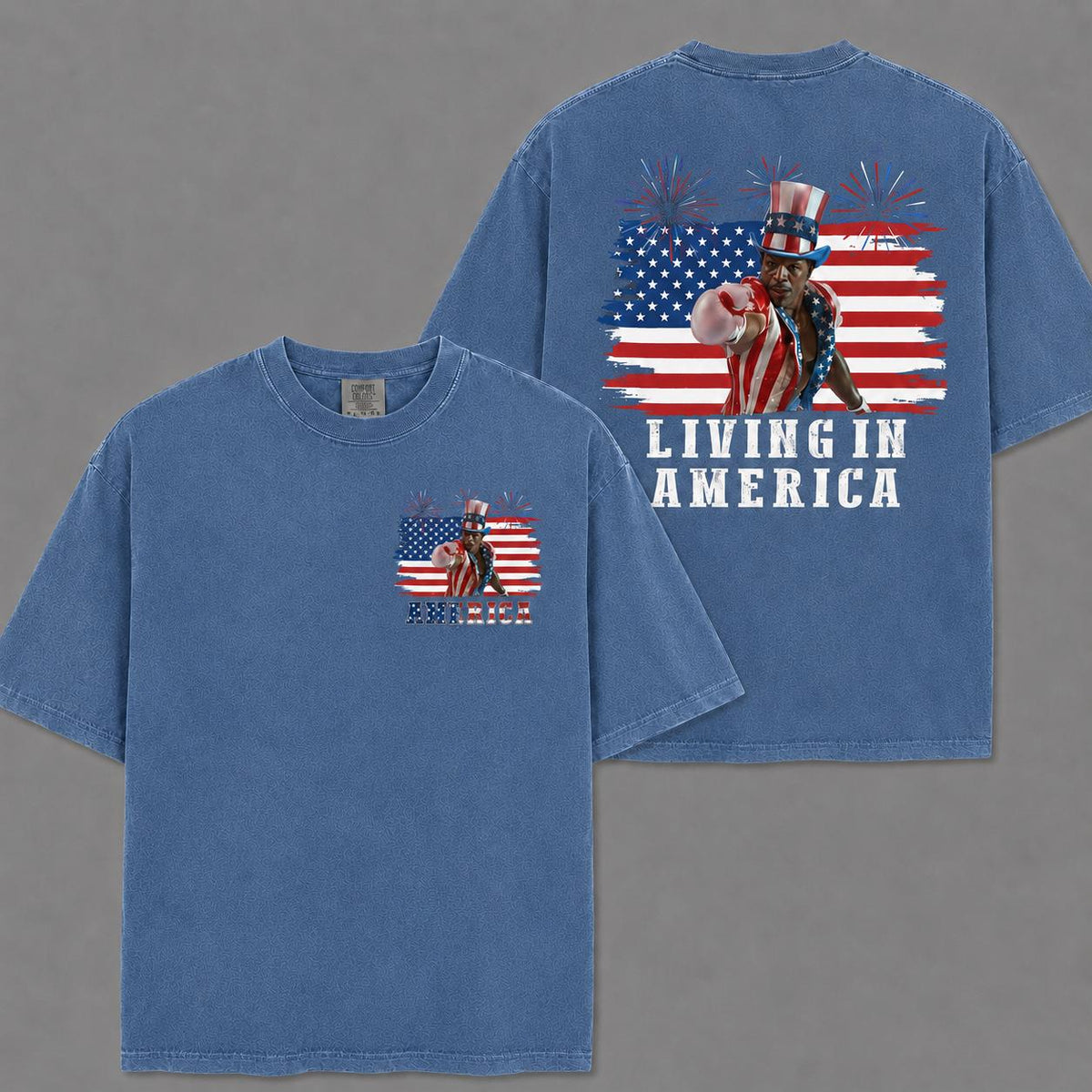Apollo Creed Living America Comfort Colors Patriotic Boxing Fourth July Vintage America Retro Usa Fighter (2)