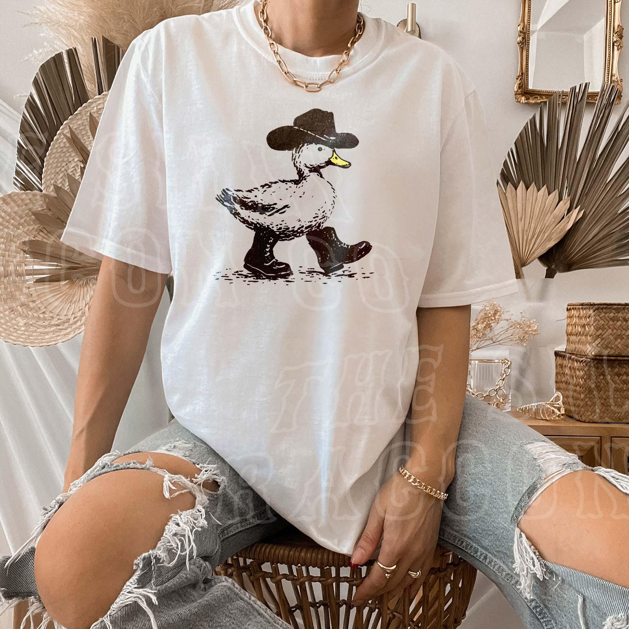 Vintage Cowboy Duck Western Southern Unisex T-shirt, Sweatshirt, Hoodie (2)
