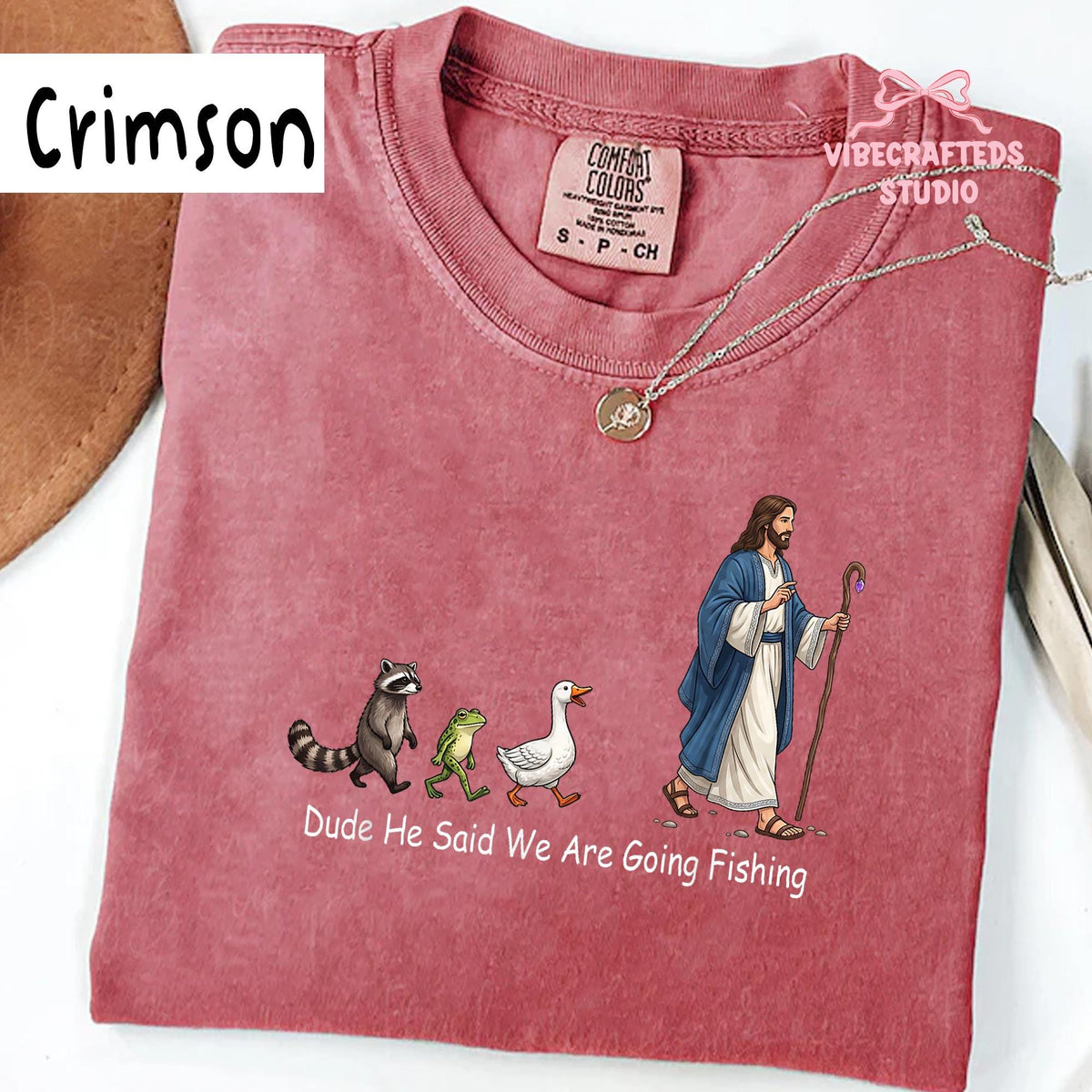 Dude Said Going Fishing Christian Fishing Tee Jesus Comfort Colors Faith Based Animal Tee (2)