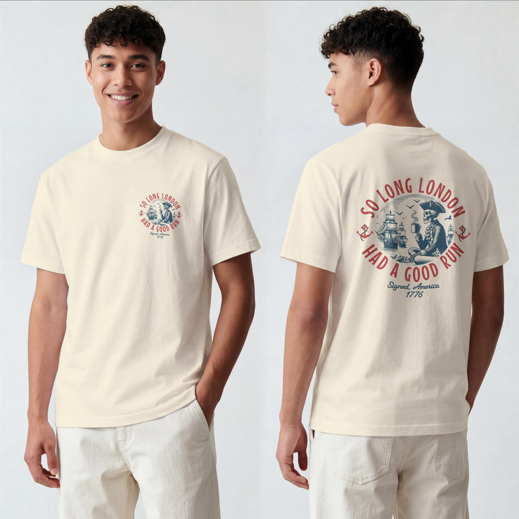 4th July Long London 1776 Front Back Tee Skeleton Patrio Independence Day (2)
