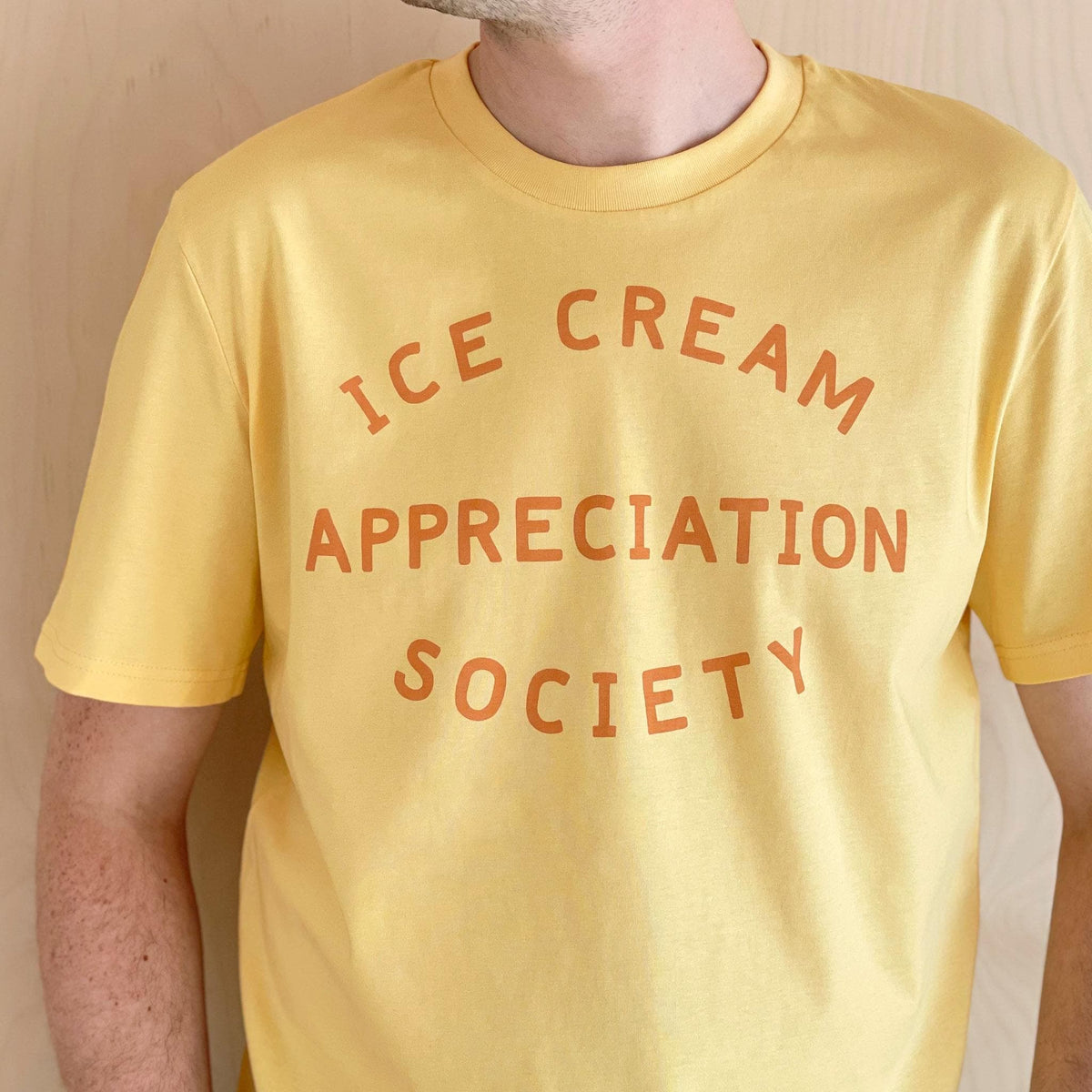 Ice Cream Appreciation Society Yellow Slogan Tee Ice Cream Lovers (2)