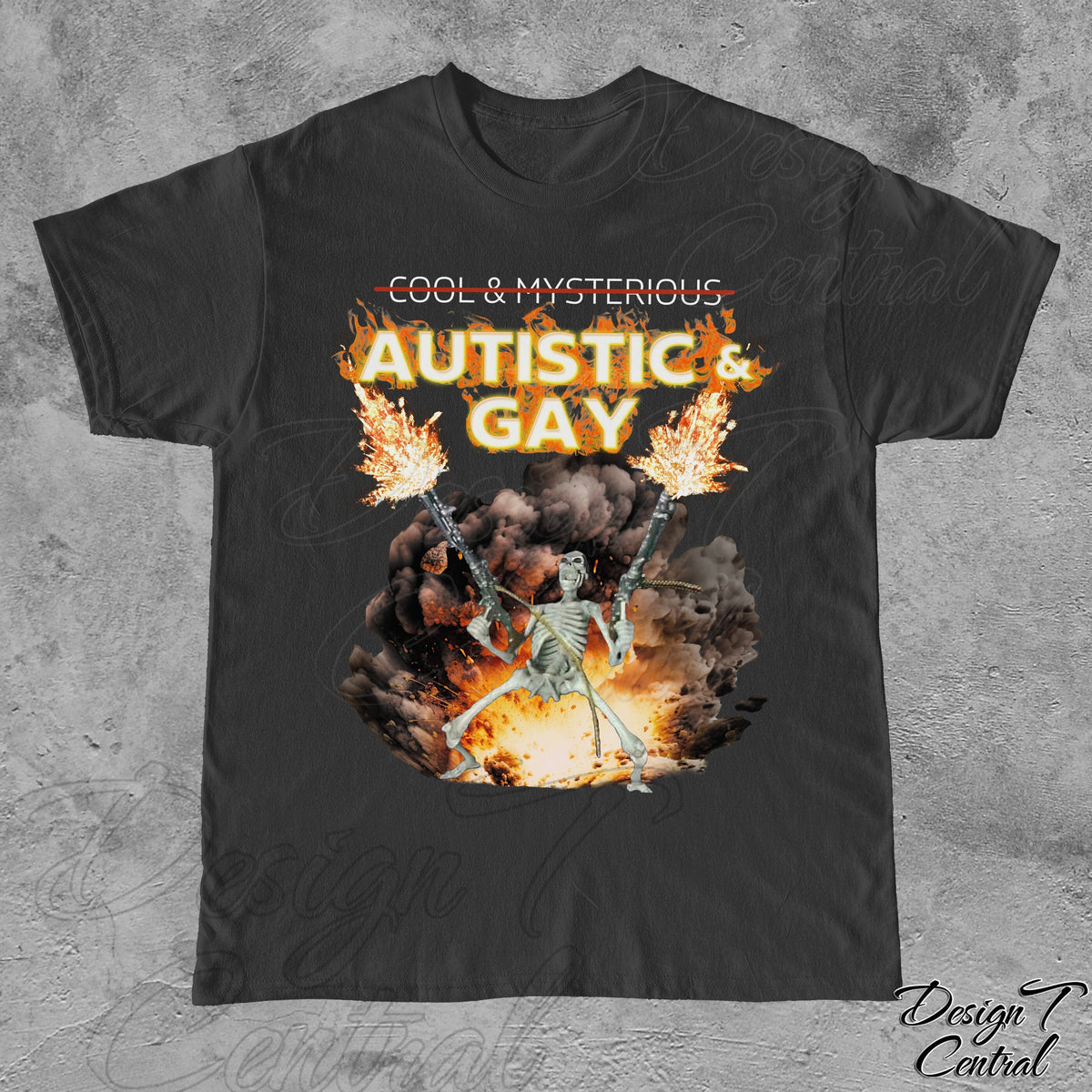 Autistic Gay Skeleton Explosion Unisex T-shirt, Sweatshirt, Hoodie (2)