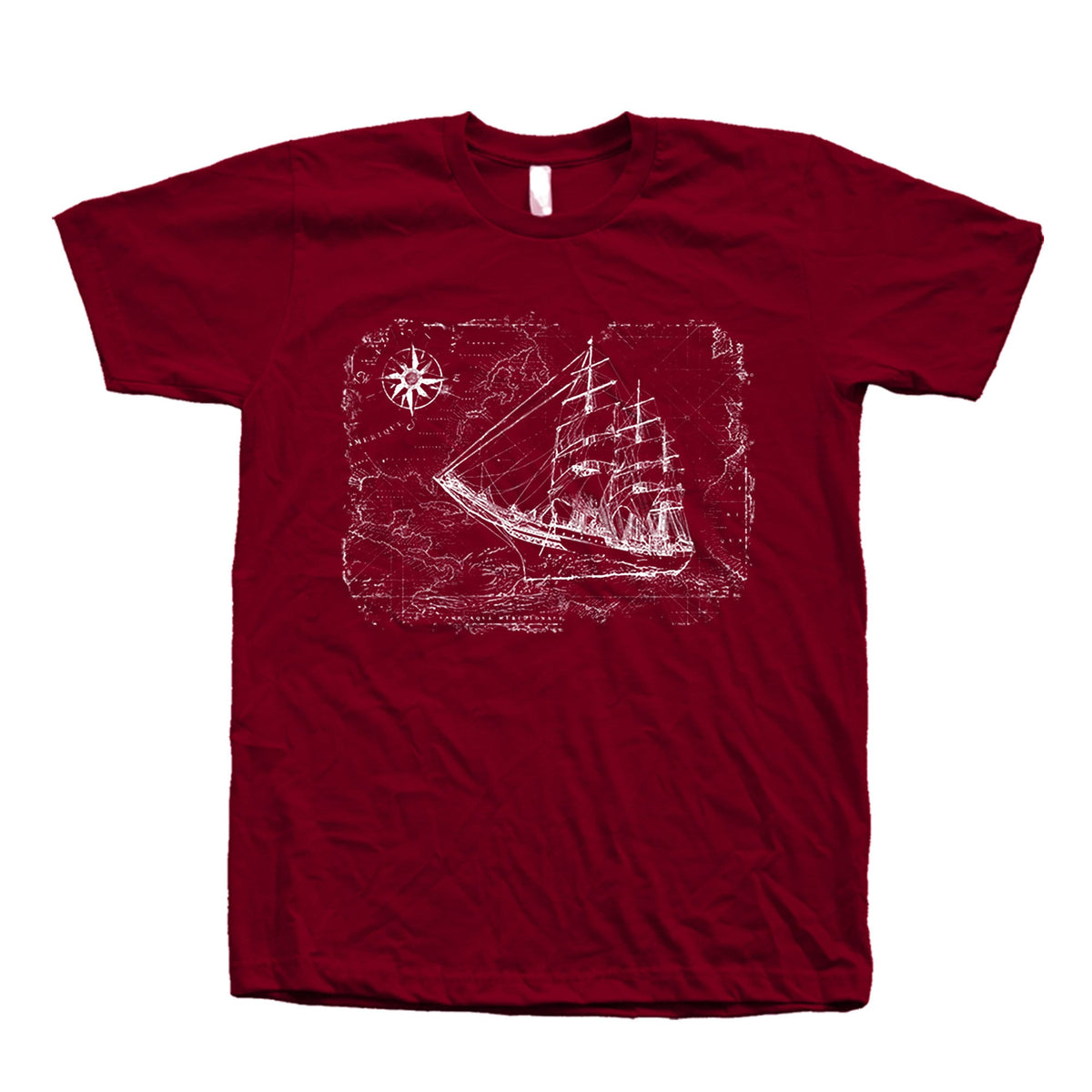 Sailing Ship Compass Map Unisex T-shirt, Sweatshirt, Hoodie (2)