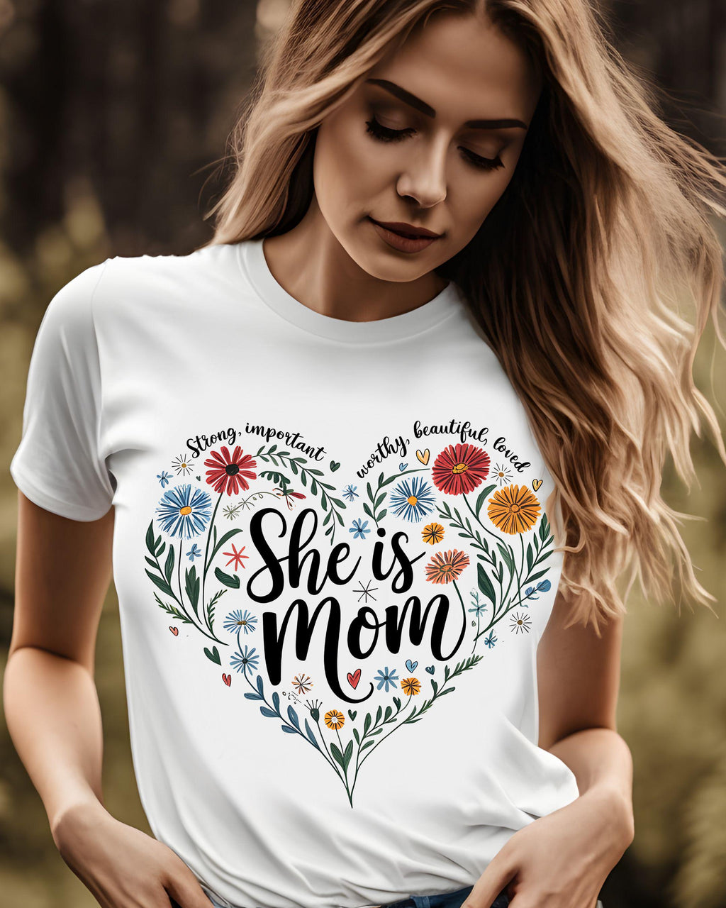 Mom Heart Floral Mother'S Day Tee Colors Unisex T-shirt, Sweatshirt, Hoodie (2)