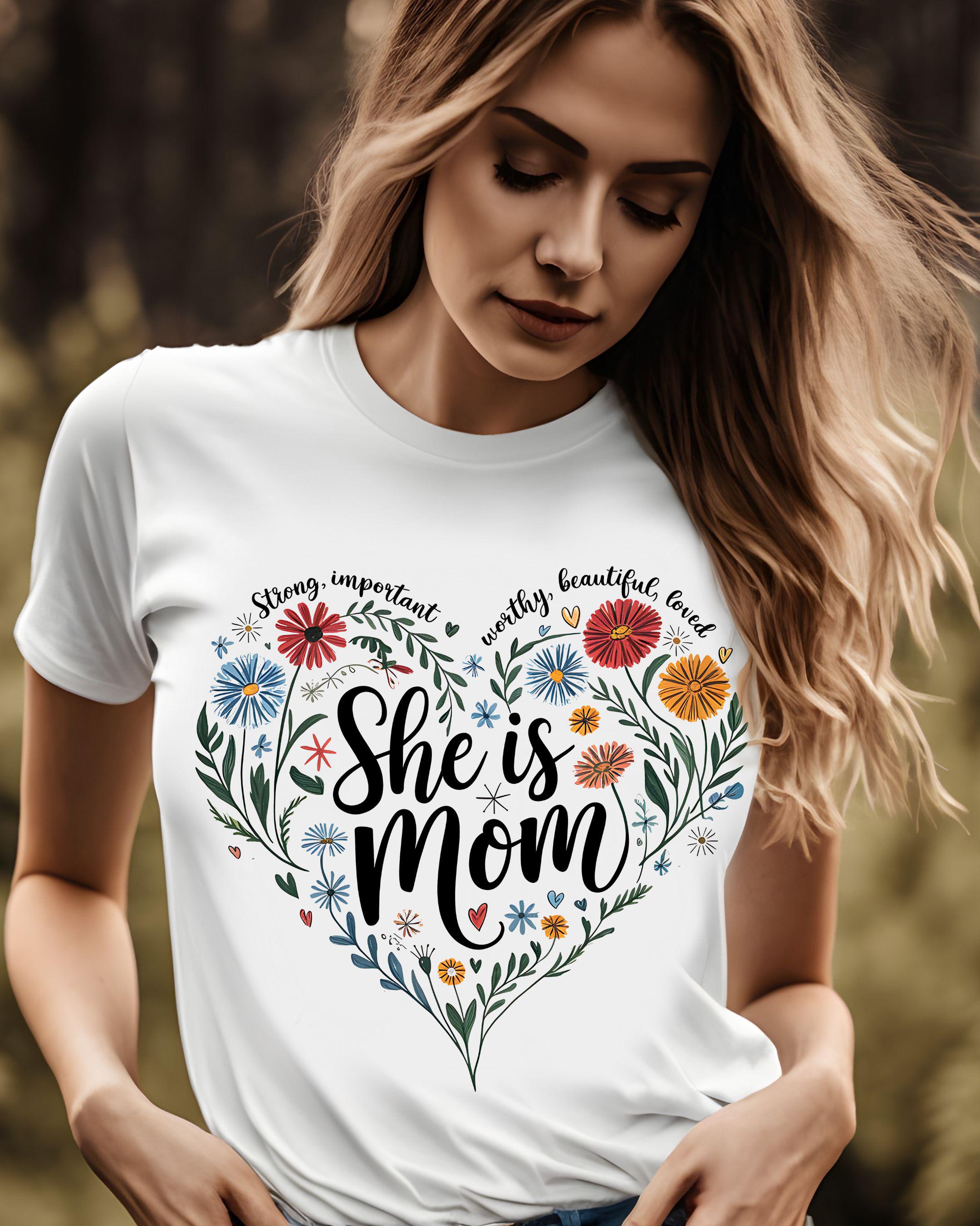 Mom Heart Floral Mother'S Day Tee Colors Unisex T-shirt, Sweatshirt, Hoodie (2)