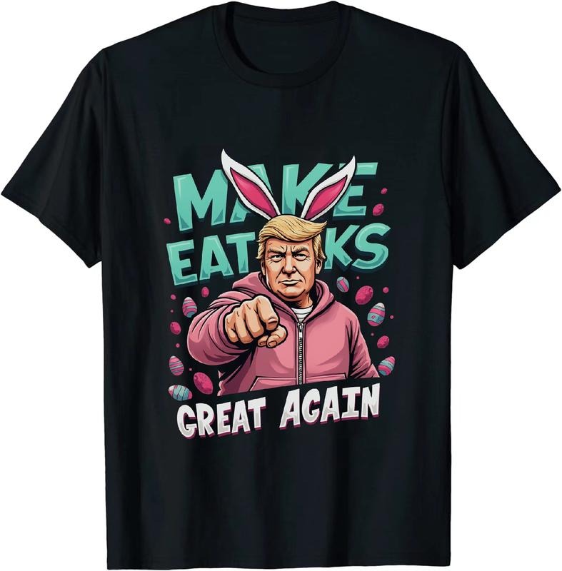[100% Cotton] Adorable Bunny Easter T - Shirt With Black Background Hoodie, Sweatshirt | HypeDripTees.com