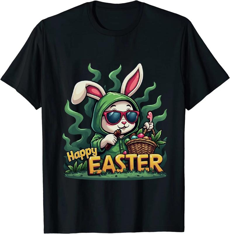 [100% Cotton] Badass AF Easter Bunny 420 T - Shirt Bunny Art Hoodie, Sweatshirt | HypeDripTees.com