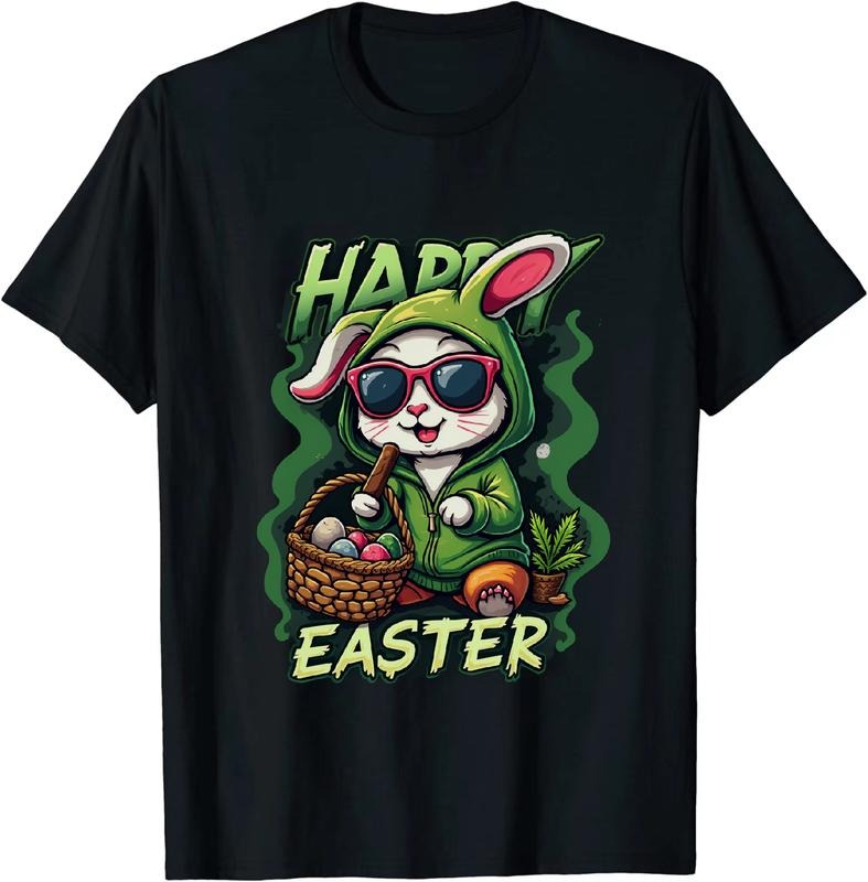 [100% Cotton] Badass Amino Easter Bunny 420 T - Shirt Bunny Detail Hoodie, Sweatshirt | HypeDripTees.com