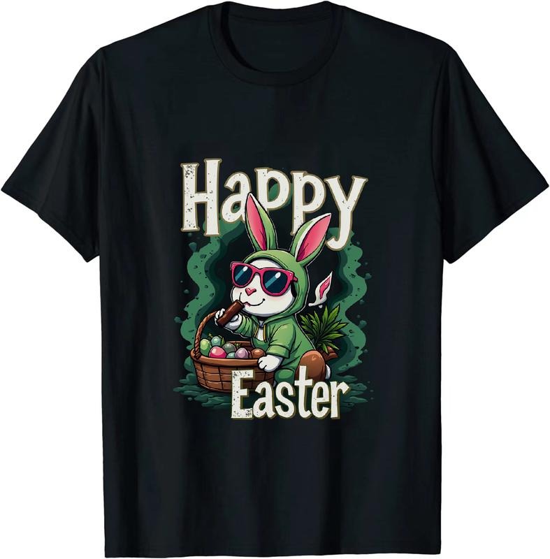[100% Cotton] Badass Easter Bunny 420 T - Shirt With Unique Design Hoodie, Sweatshirt | HypeDripTees.com