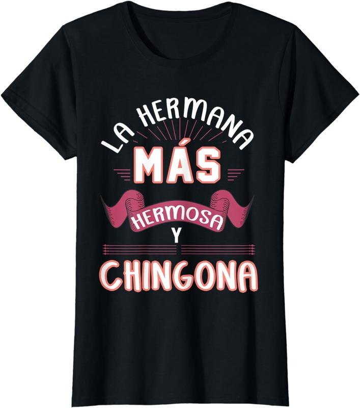 [100% Cotton] Beautiful Badass Sister Spanish Quote Cool Design T-Shirt For Women Hoodie, Sweatshirt | HypeDripTees.com