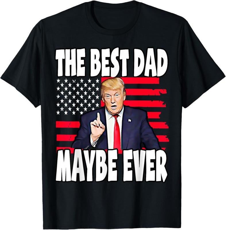 [100% Cotton] Best Dad Ever With Red Tie And American Flag Graphic T-Shirt Hoodie, Sweatshirt | HypeDripTees.com
