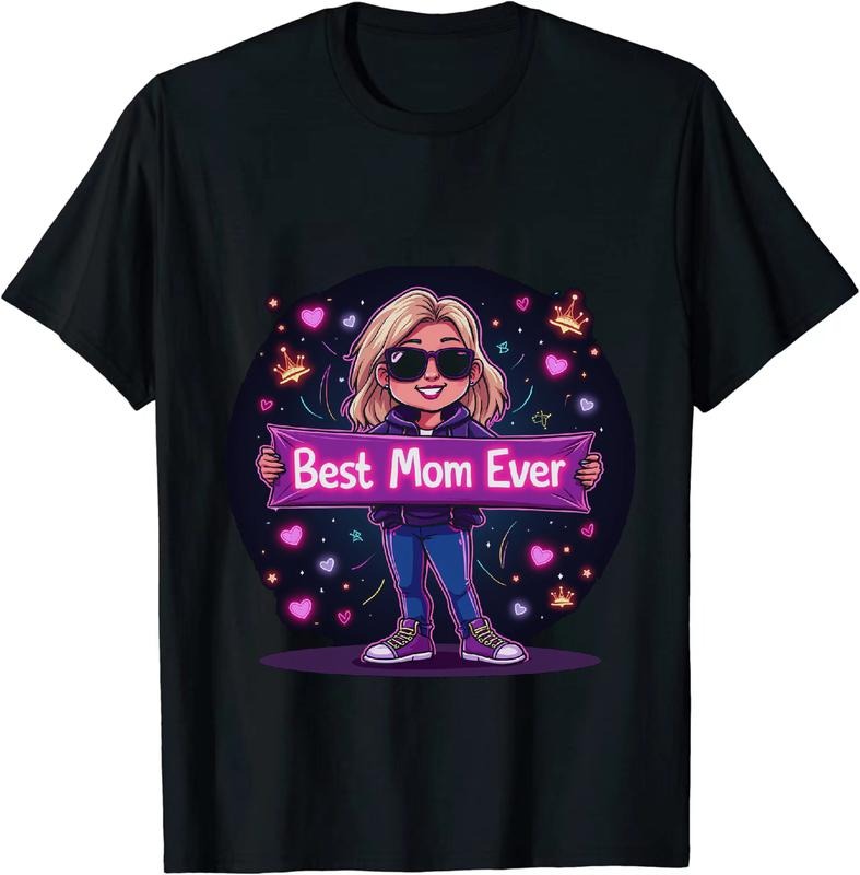 [100% Cotton] Best Mom Ever Cartoon Blonde Sunglasses Celebration T-Shirt Hoodie, Sweatshirt | HypeDripTees.com