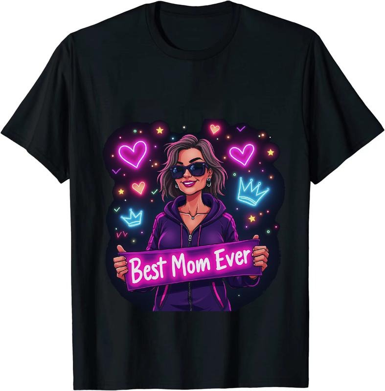 [100% Cotton] Best Mom Ever Purple Hoodie Sunglasses Cool Woman T-Shirt Sweatshirt | HypeDripTees.com