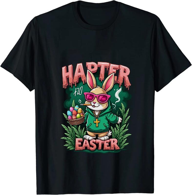 [100% Cotton] Blogger Bigwig Happy 4 - 20 Easter T - Shirt With Bunny And Decor Hoodie, Sweatshirt | HypeDripTees.com