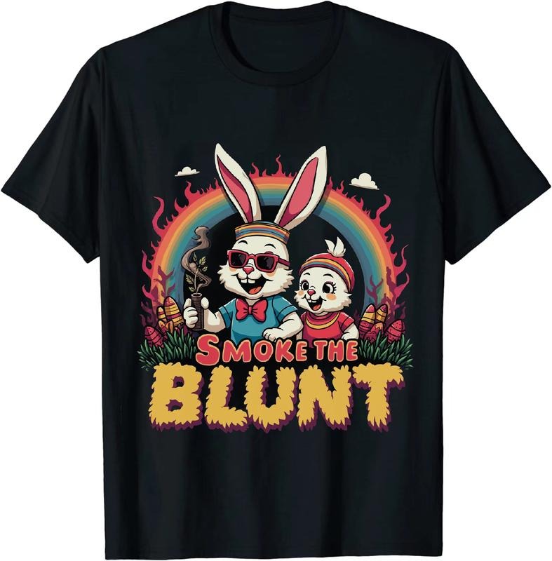 [100% Cotton] Blue Blood Easter 4 20 25 T - Shirt With Bunny Duck And Egg Art Hoodie, Sweatshirt | HypeDripTees.com