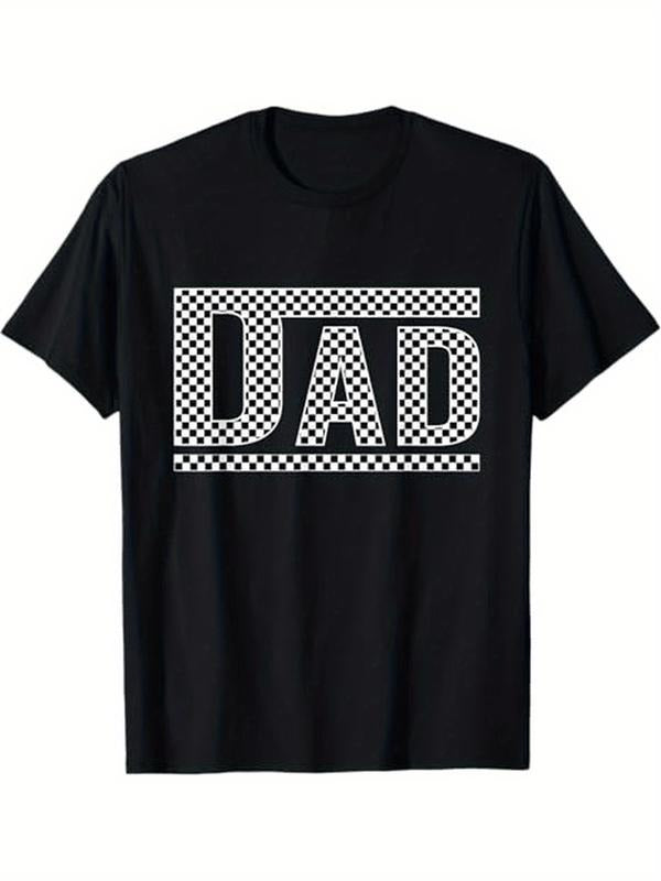 [100% Cotton] Bold Checkered Dad Graphic Print Cool Casual T-Shirt For Men Hoodie, Sweatshirt | HypeDripTees.com