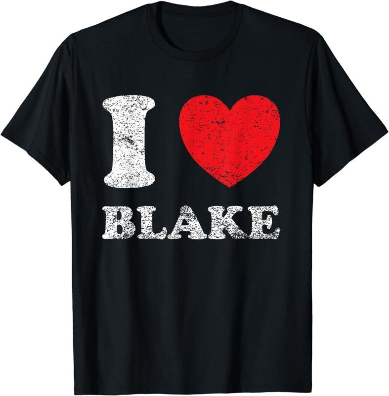 [100% Cotton] Bold I Heart Blane Vintage Distressed Design T-Shirt For Trendy Streetwear Lovers Hoodie, Sweatshirt