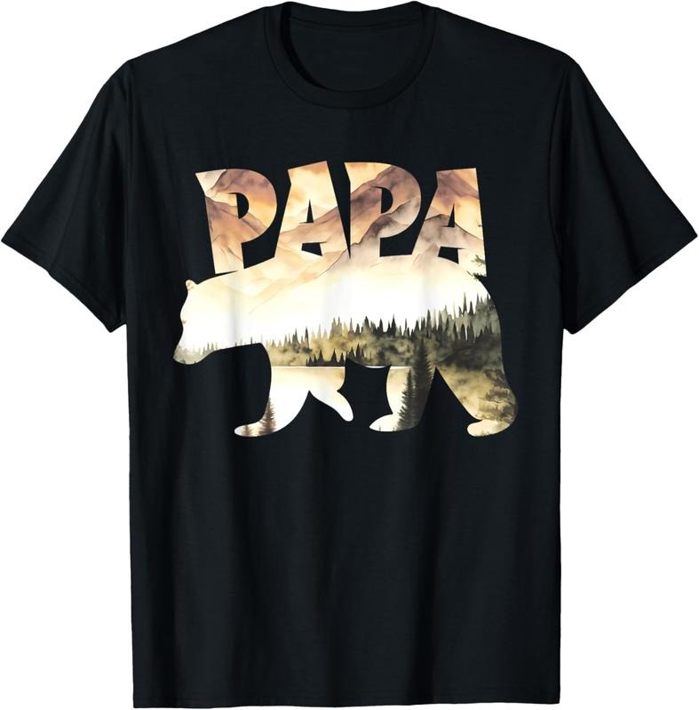[100% Cotton] Bold Papa Bear Walking In Forest Nature Lover T-Shirt Design Hoodie, Sweatshirt | HypeDripTees.com