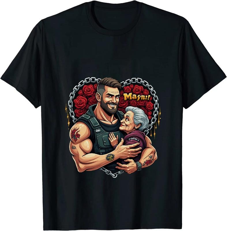 [100% Cotton] Bold Tattooed Couple With Rose Heart Chain Design T-Shirt Hoodie, Sweatshirt | HypeDripTees.com