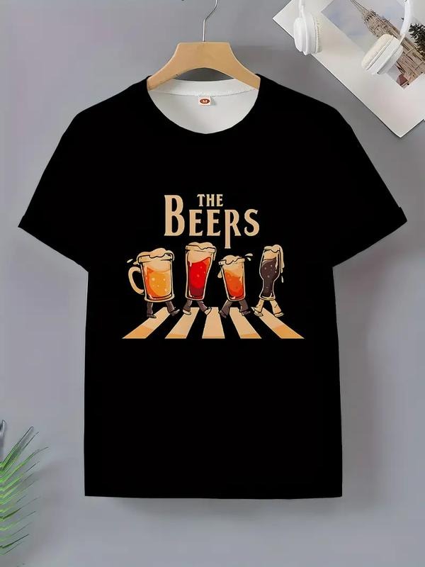 [100% Cotton] Breathable Polyester Blend 3D Creative Print Short-Sleeve Machine Washable Ideal for Summer Outdoor...