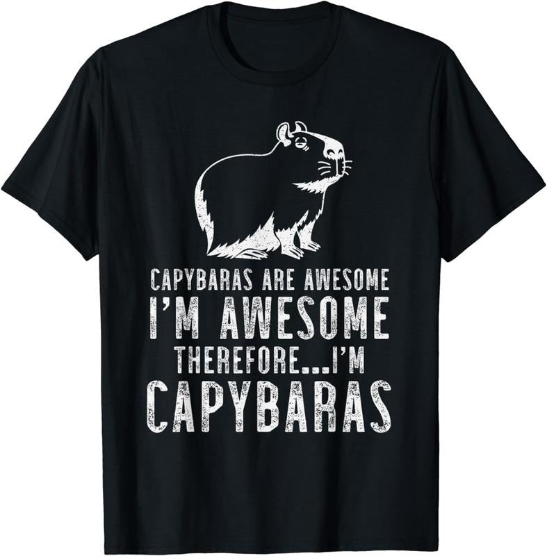 [100% Cotton] Chill Capybara Vibes Awesome Animal Lover T-Shirt