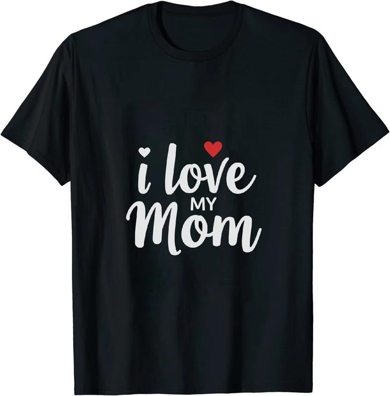 [100% Cotton] Classic Mom - Love T - Shirt I Love My Mom for Family - Oriented Fashion Hoodie, Sweatshirt | HypeDripTees.com