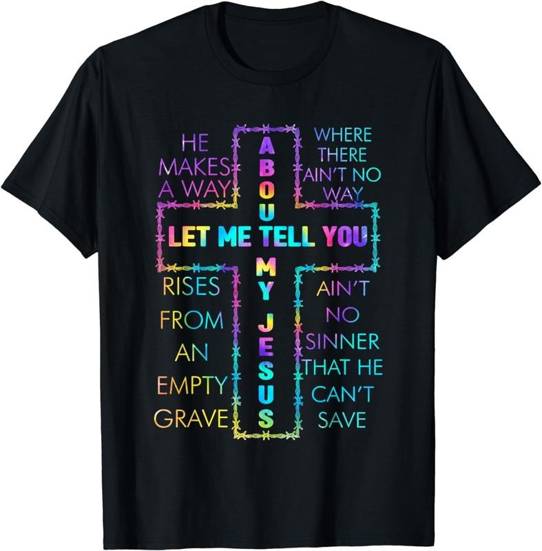 [100% Cotton] Colorful Cross With Barbed Wire And Inspirational Message T-Shirt Hoodie, Sweatshirt | HypeDripTees.com