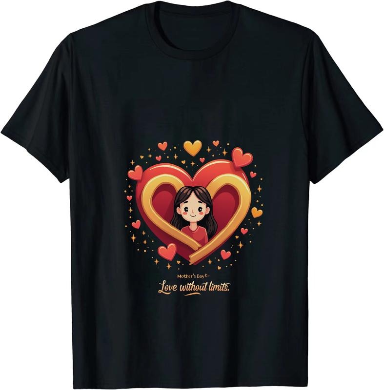 [100% Cotton] Colorful Heart Love Without Limit Girl Graphic T-Shirt Hoodie, Sweatshirt | HypeDripTees.com