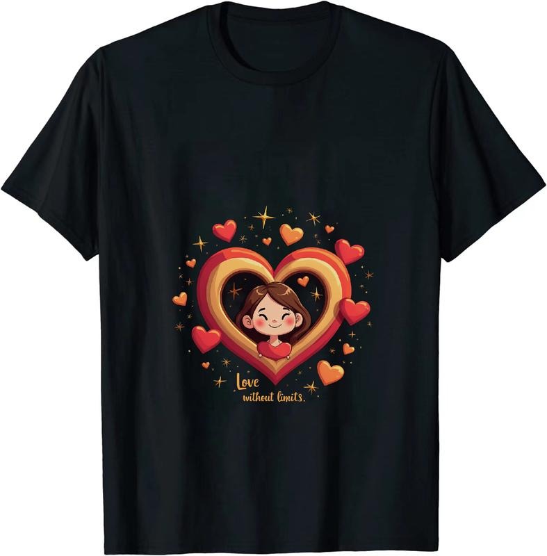 [100% Cotton] Colorful Heart Love Without Limits Graphic Design T-Shirt Hoodie, Sweatshirt | HypeDripTees.com