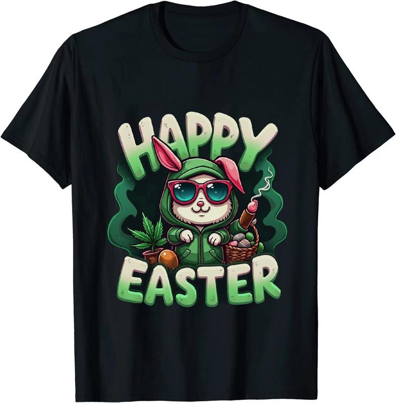 [100% Cotton] Cool Amino Easter Bunny 420 T - Shirt Happy 420 Hoodie, Sweatshirt | HypeDripTees.com