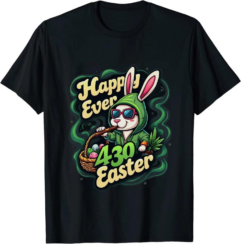 [100% Cotton] Cool As Hell Easter Bunny 420 T - Shirt Happy 420 Hoodie, Sweatshirt | HypeDripTees.com