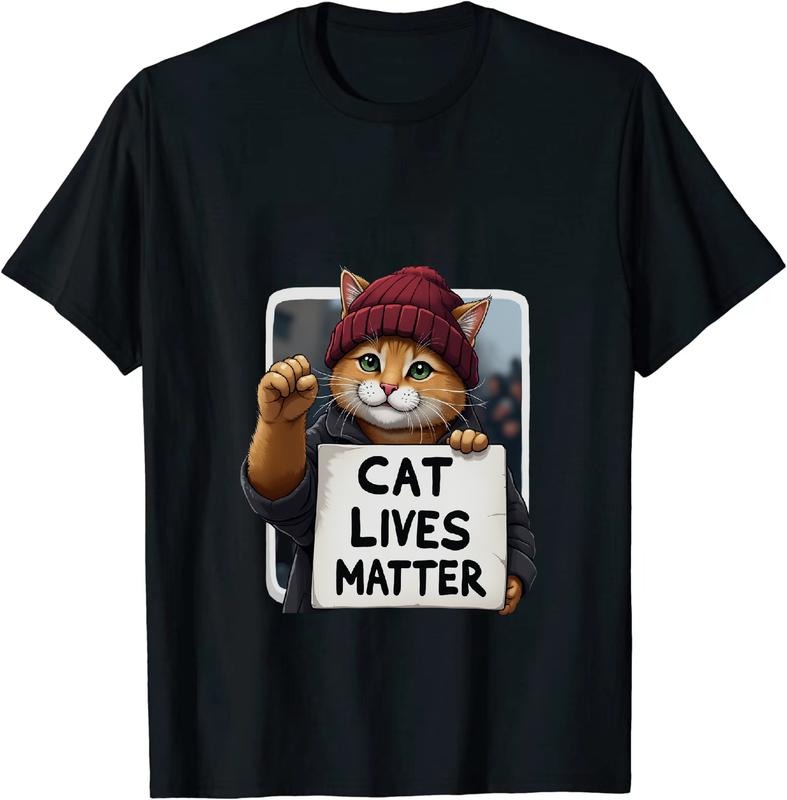 [100% Cotton] Cool Cat In Red Beanie With Urban Vibes T-Shirt For Animal Lovers Hoodie, Sweatshirt | HypeDripTees.com